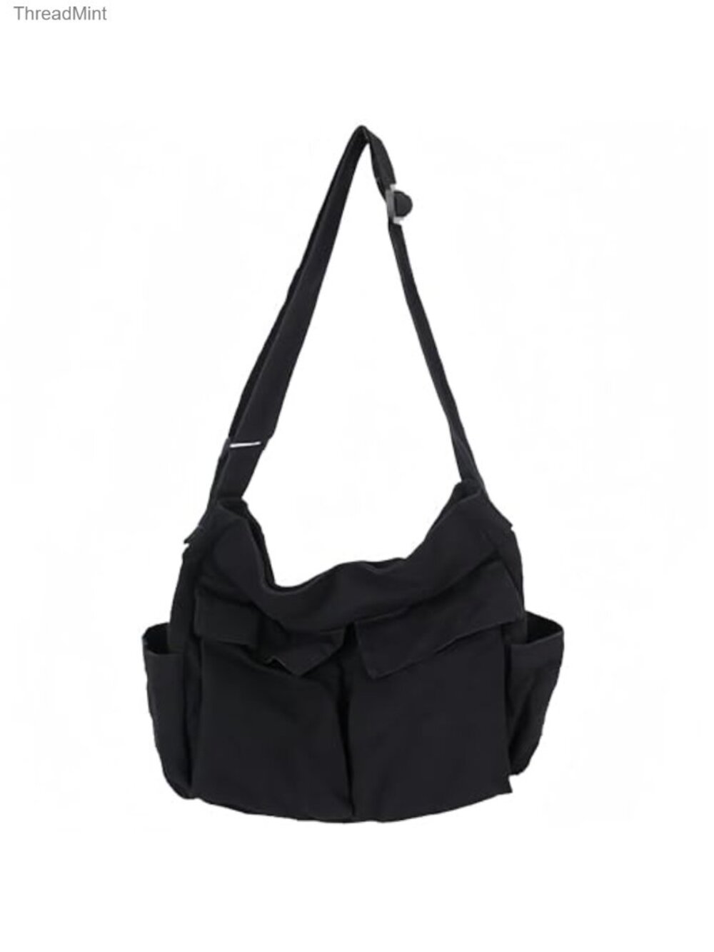 Large Canvas Hobo Crossbody Tote Bag with Multiple Pockets for Women Men